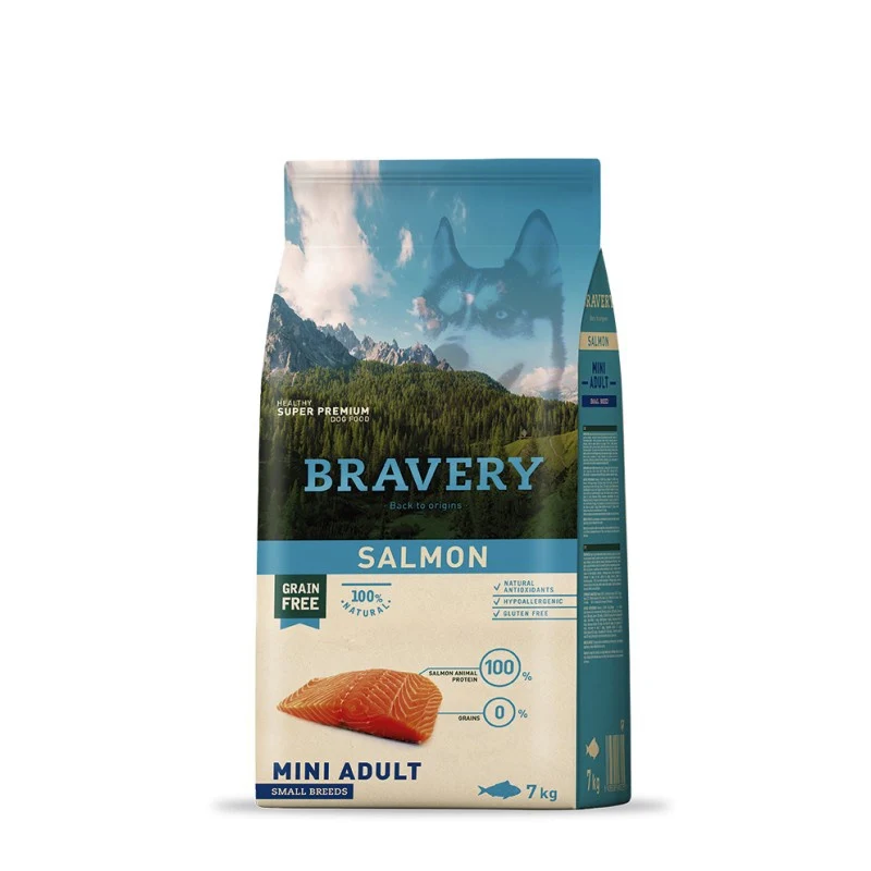 Bravery Adult Mini al Salmone - Crocchette per Cani, 7 kg