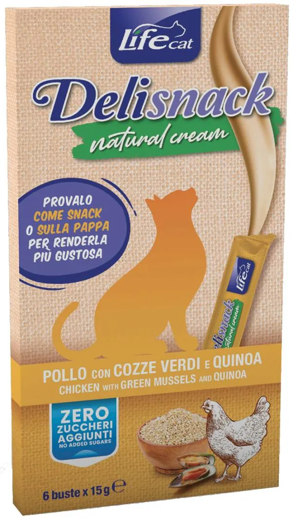 Snack per Gatti Life Cat Deli Snack Cream al Pollo