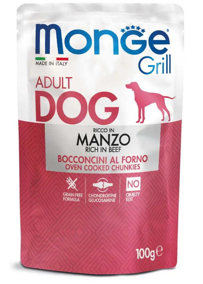 Monge Cane Grill Busta Adulto Manzo 100 g