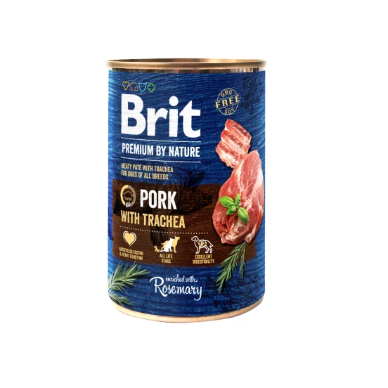 Brit Premium By Nature Cane Lattina Adulto Maiale & Trachea di Maiale 400 g