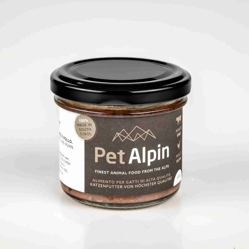 Pet Alpin Ragù Manzo e Pollo - Cibo Umido Gatto, 100g