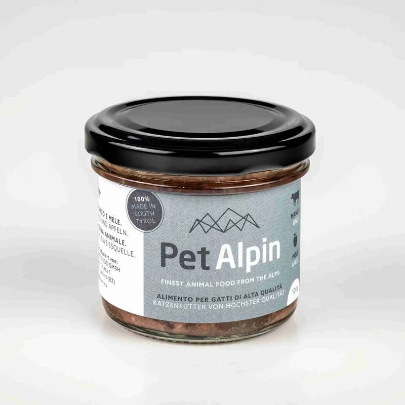 Pet Alpin Ragù Manzo e Mela - Cibo Umido Gatto, 100g