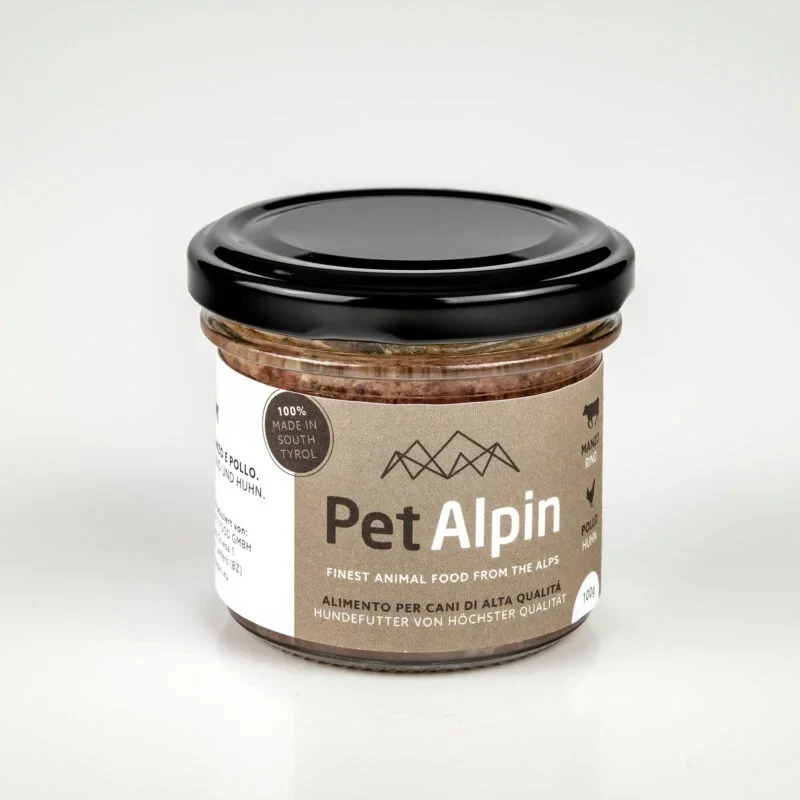 Pet Alpin Ragù Manzo e Pollo - Cibo Umido Cani, 100g