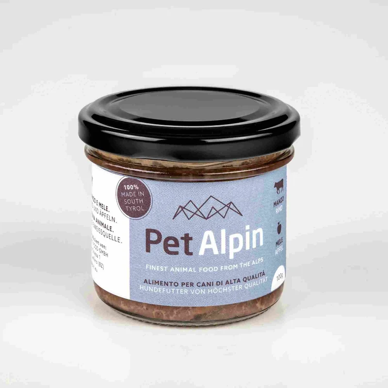 Pet Alpin Ragù Manzo e Mela - Cibo Umido Cani, 100g