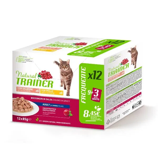 Natural Trainer Gatto Multipack Pollo e Salmone - 12x85g