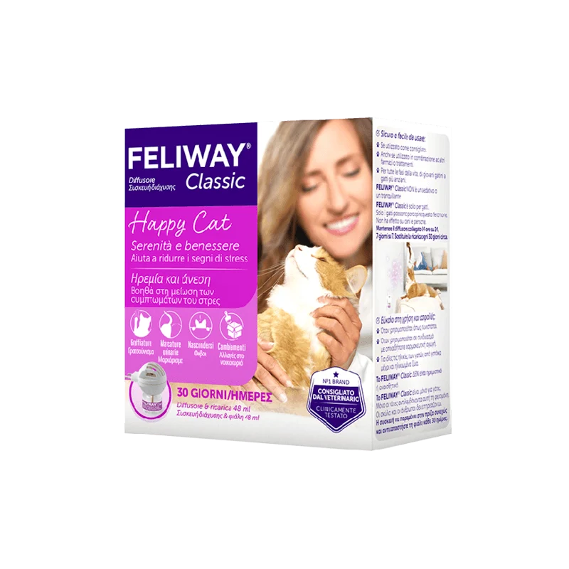 Feliway Classic Diffusore + Ricarica 48 ml - Kit Anti-Stress Gatto