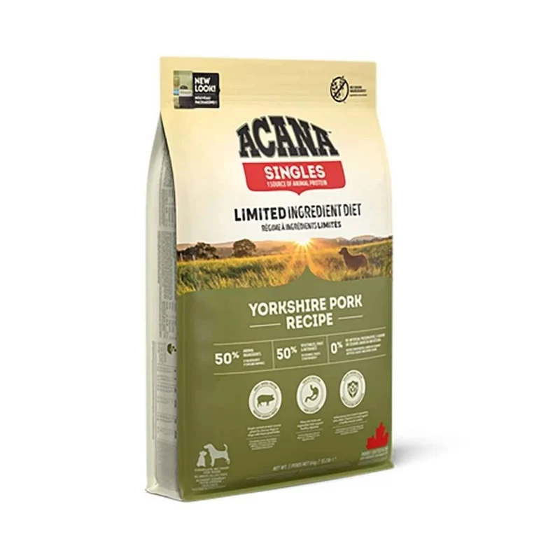Acana Singles Yorkshire Pork (Maiale) - Crocchette Monoproteiche, 11,4 kg