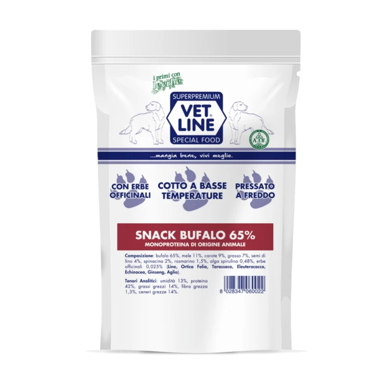 Vet Line Snack al Bufalo per Cani - 85g