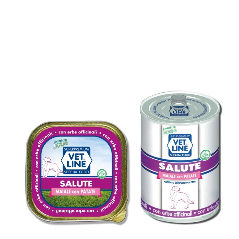 Vet Line Salute Maiale Cibo Umido per Cani - 400g