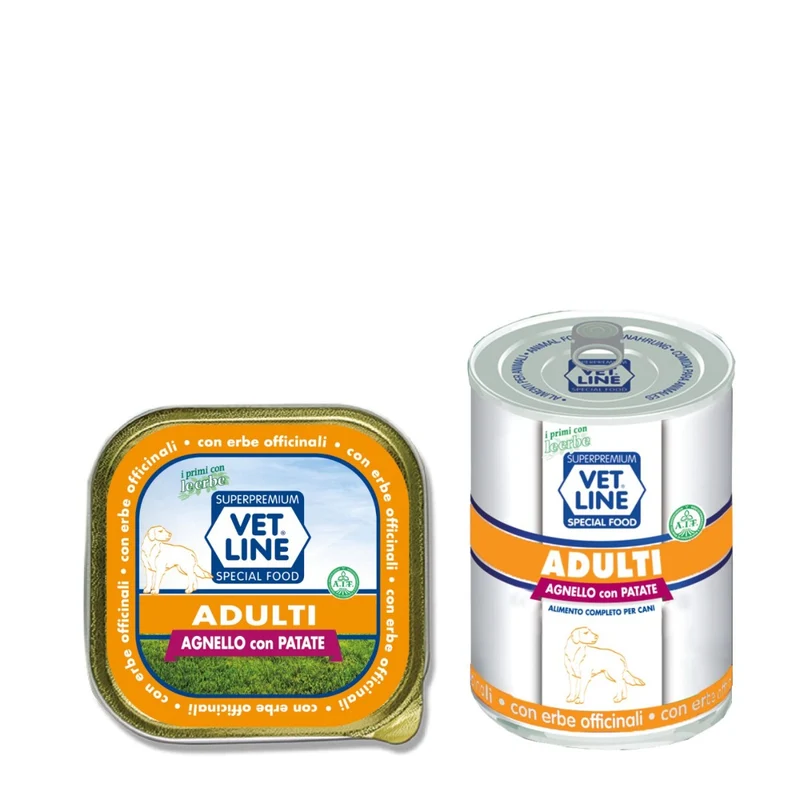 Vet Line Adulti all'Agnello Cibo Umido per Cani - 150g