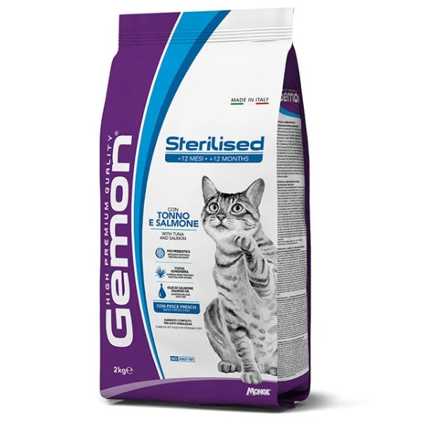 Gemon Crocchette Gatto Sterilized Tonno e Salmone - 7 kg