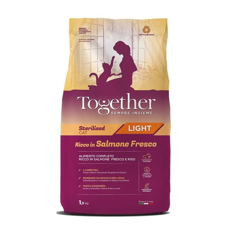 Together Crocchette Gatto Sterilizzato Light Salmone - 300g