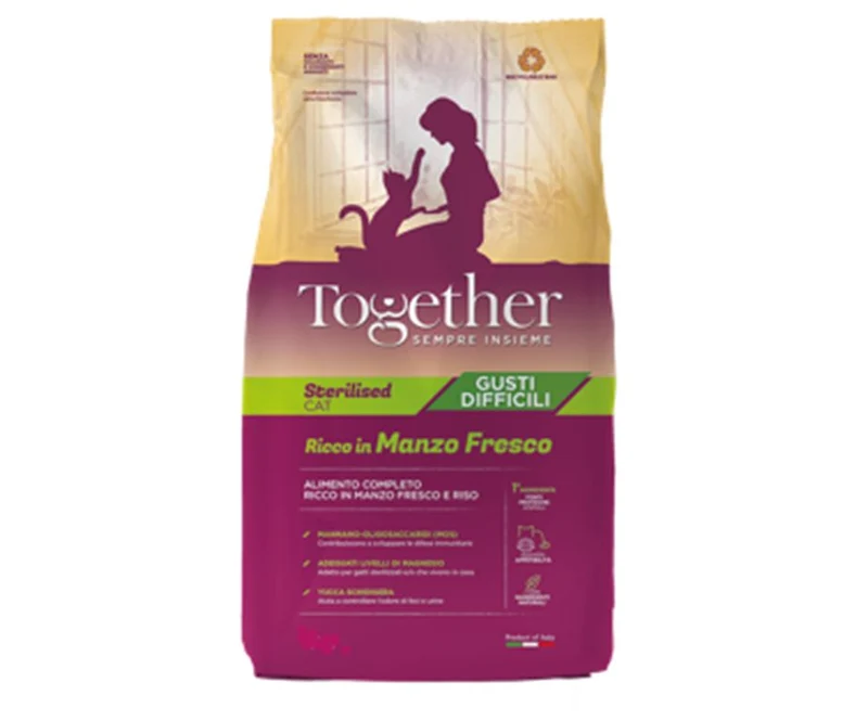 Together Crocchette Gatto Sterilizzato Gusti Difficili Manzo - 300g