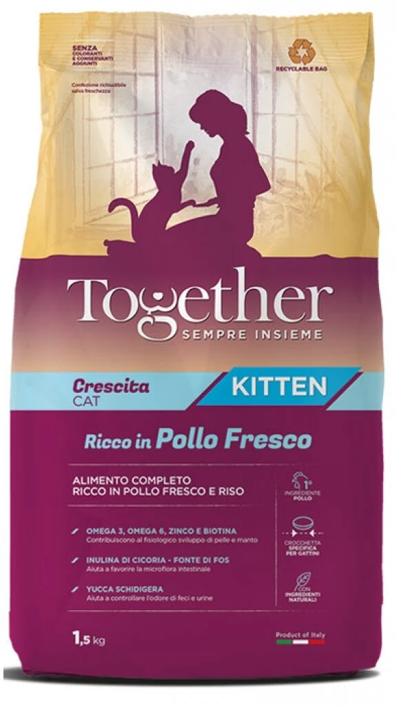 Together Crocchette per Gattini Kitten Ricco in Pollo - 300g