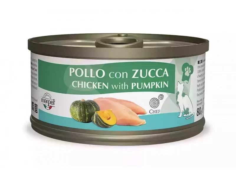 MARPET GATTO ADULTO POLLO & ZUCCA LATTINA 80 GR