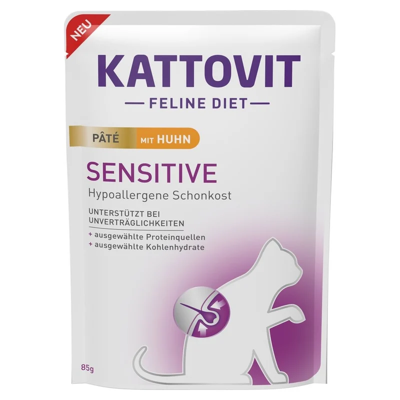 Busta Kattovit Feline Diet Sensitive Pate Pollo per Gatti 85g