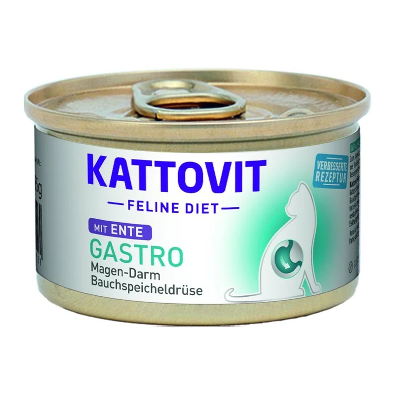 Lattina Kattovit Feline Diet Gastro Anatra per Gatti 85g