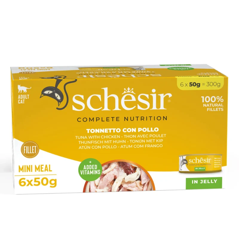 Schesir Tuna With Chicken In Jelly Multipack Wet Cat Food 6X50G