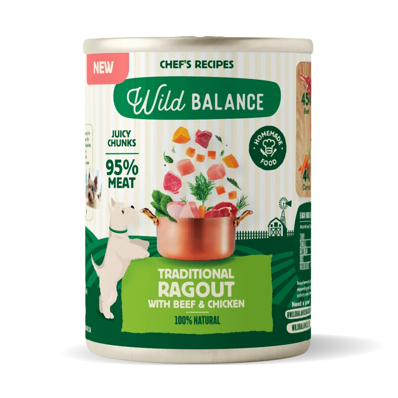 Wild Balance Traditional Ragout With Beef & Chicken Wet Dog Food 400G