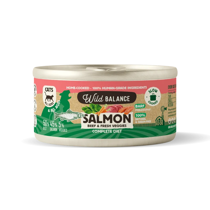 Wild Balance Salmon With Beef & Fresh Veggies Wet Cat Food 120G