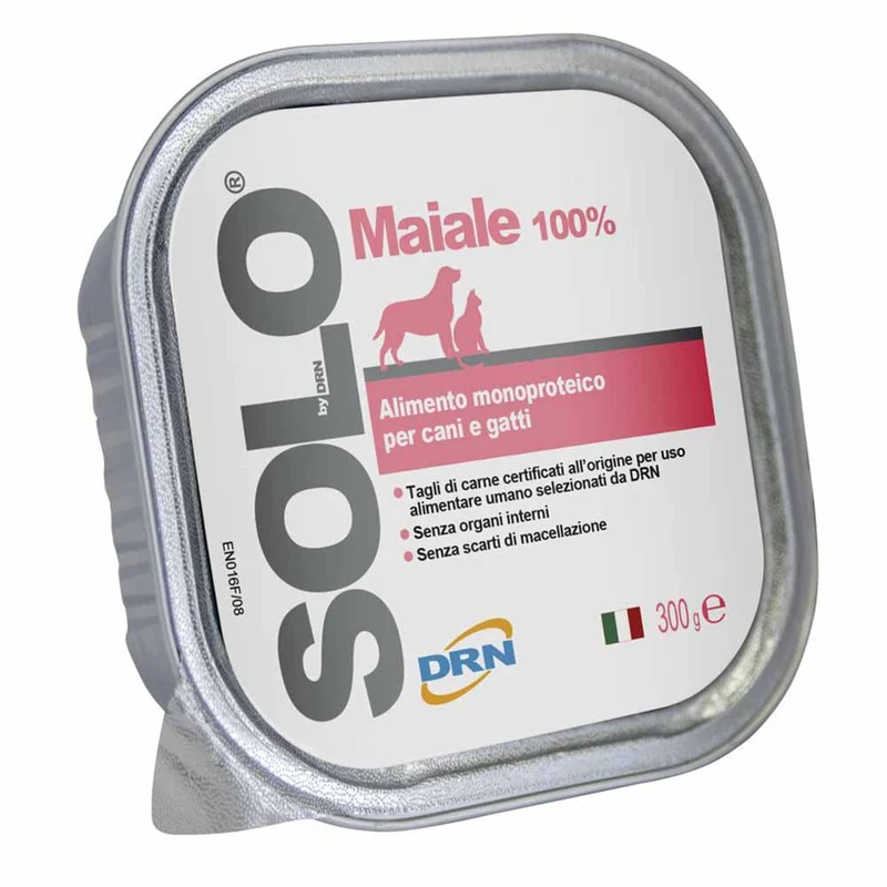 Alimento Monoproteico DRN Solo Maiale per Cani e Gatti 300g