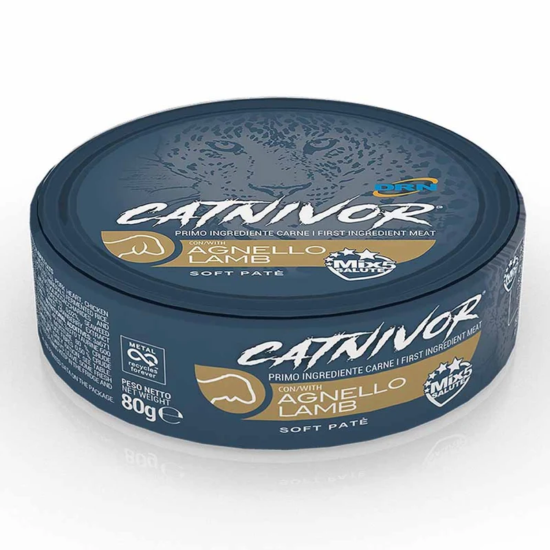 Bocconi DRN Catnivor Agnello Alimento Umido per Gatti Adulti 80g