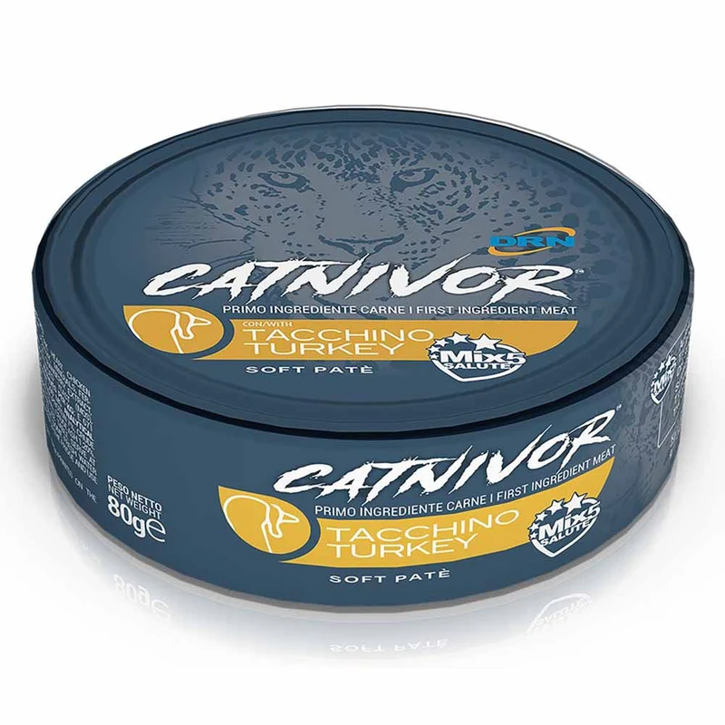 Bocconi DRN Catnivor Tacchino Alimento Umido per Gatti Adulti 80g
