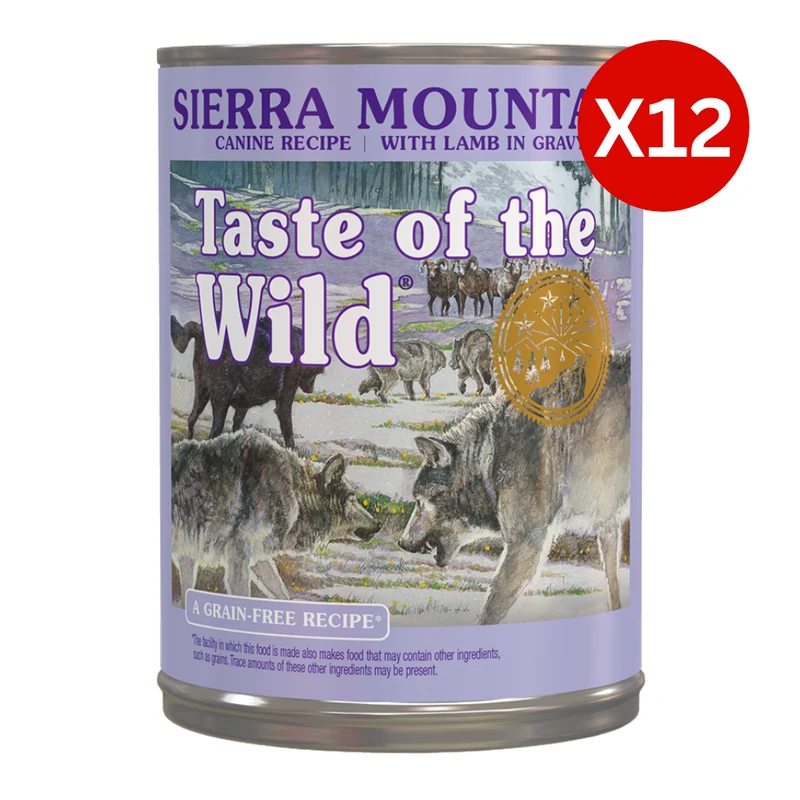Taste of the Wild Sierra Mountain Canine in Gravy Wet Dog Food 390G - Pack of 12