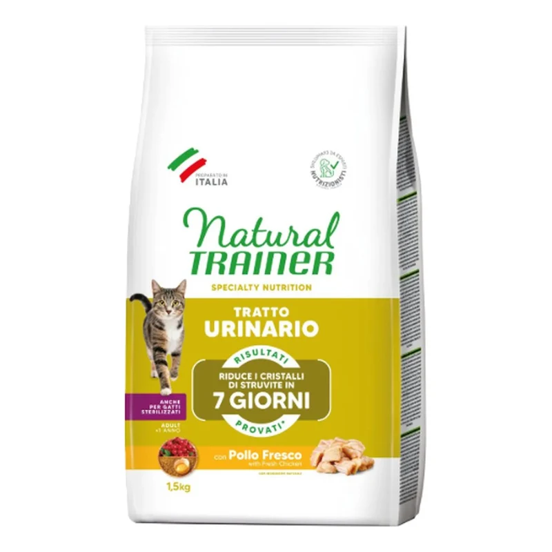 Cibo Secco Natural Trainer Urinary Adult con Pollo per Gatti 1,5kg