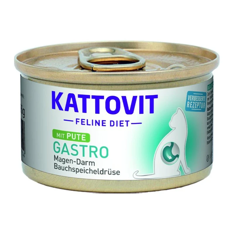 Lattina Kattovit Feline Diet Gastro Tacchino per Gatti 85g