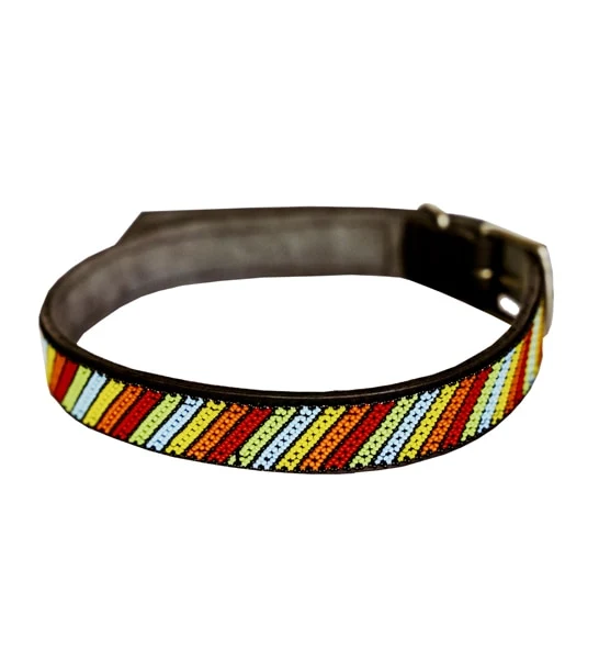 Huntlea Beaded Stripe Dog Collar