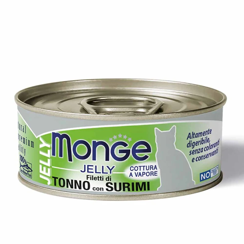 Alimento gatto Monge Jelly tonno con surimi 80g
