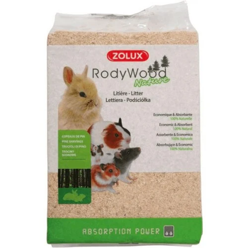 Rody Wood Lettiera in Trucioli di Pino per Roditori - 35L