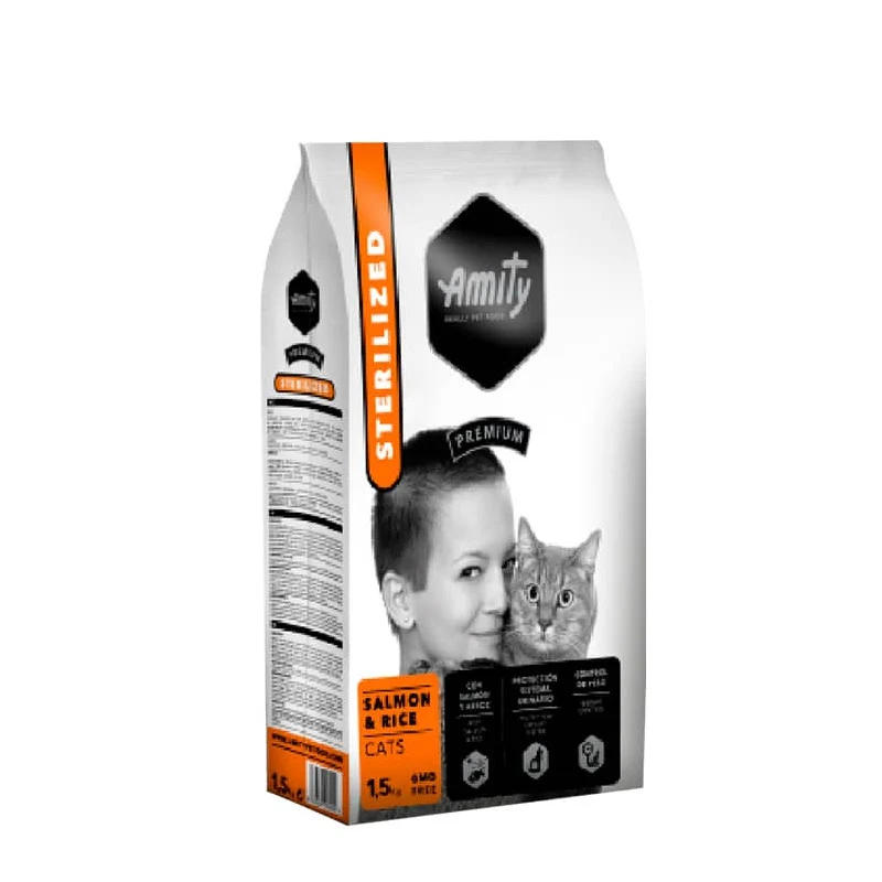 AMITY GATTO PREMIUM ADULTO STERILIZZATO SALMONE 1,5 KG