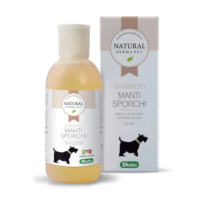 NATURAL DERMA PET CANE SHAMPOO MANTI SPORCHI 200 ML