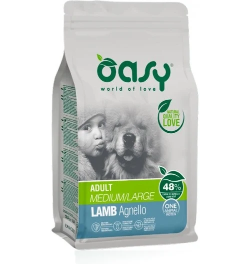 OASY CANE OAP ADULTO MEDIUM&LARGE AGNELLO 2,5 KG NEW PACK