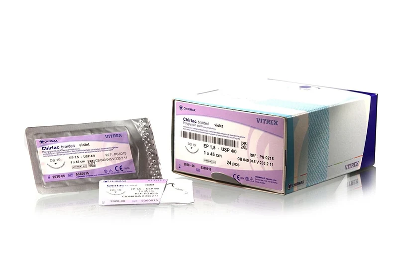 CHIRLAC EP3 (USP 2/0) DS30 Viola Ago 3/8 triangolare 75 cm
