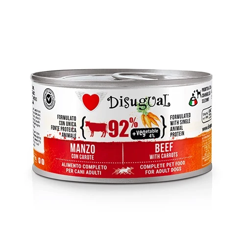 DISUGUAL CANE VEGETABLE ADULTO MANZO & CAROTE LATTINA 150 GR