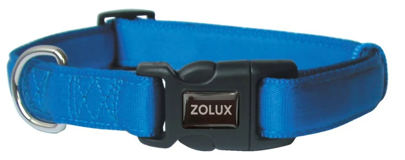 Collare Cushion in Nylon Imbottito per Cani - 25 mm, Blu