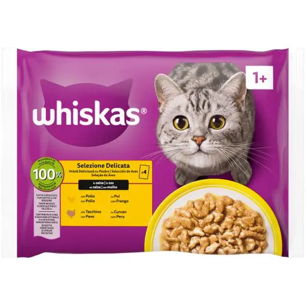 Whiskas ricette in salsa Multipack 4 pezzi da 85 gr
