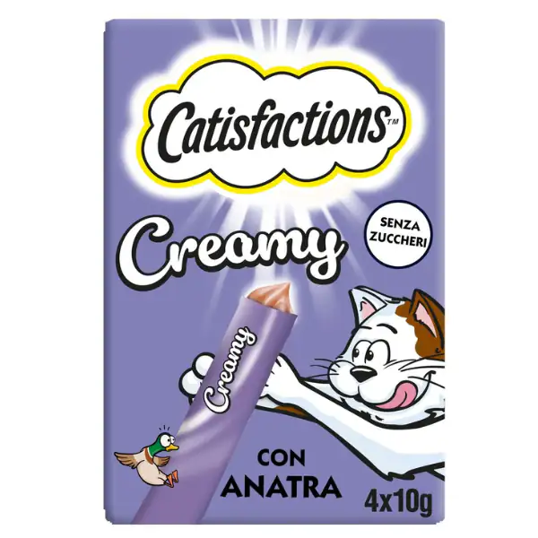 Catisfaction Dreamies Creamy snack per gatti 4x10 gr