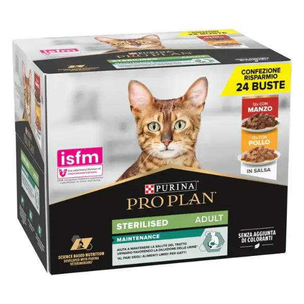 Purina Pro Plan Cat Adult Sterilised Maintenance Multipack in salsa 24x85g