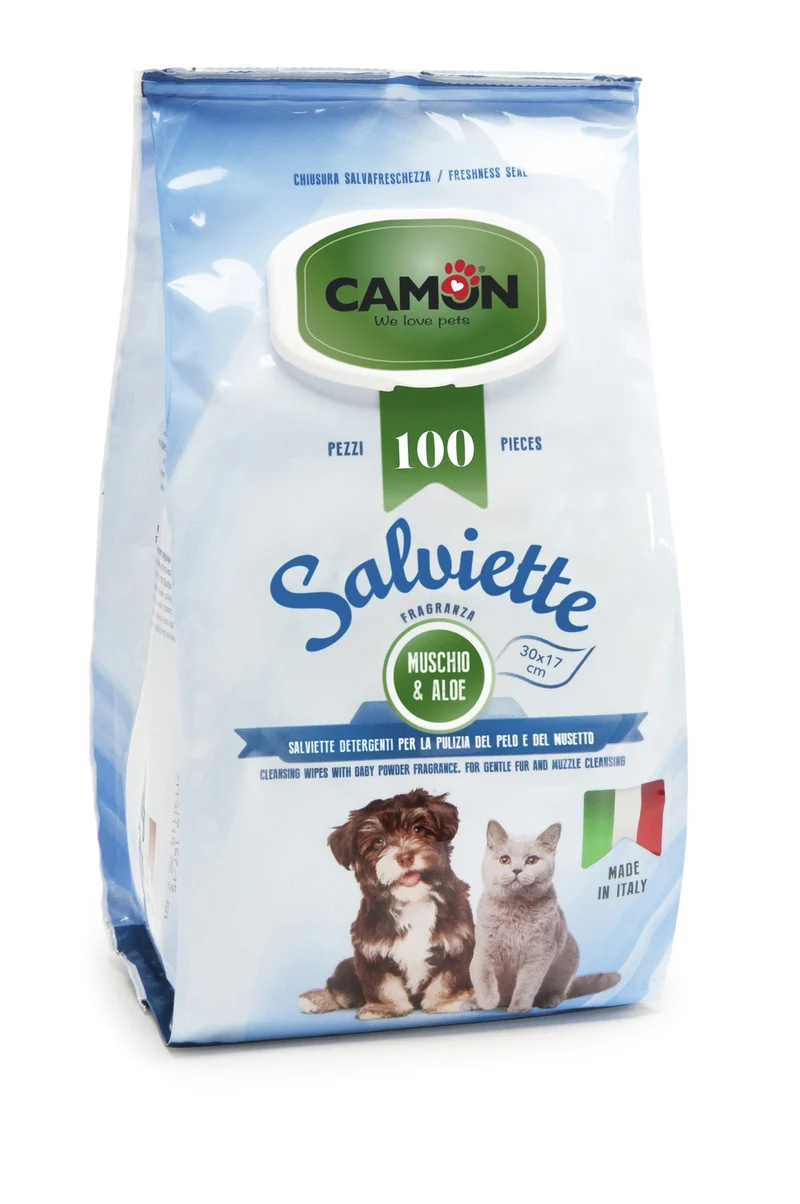 CAMON SALVIETTE DETERGENTI 100 PZ MUSCHIO BIANCO & ALOE