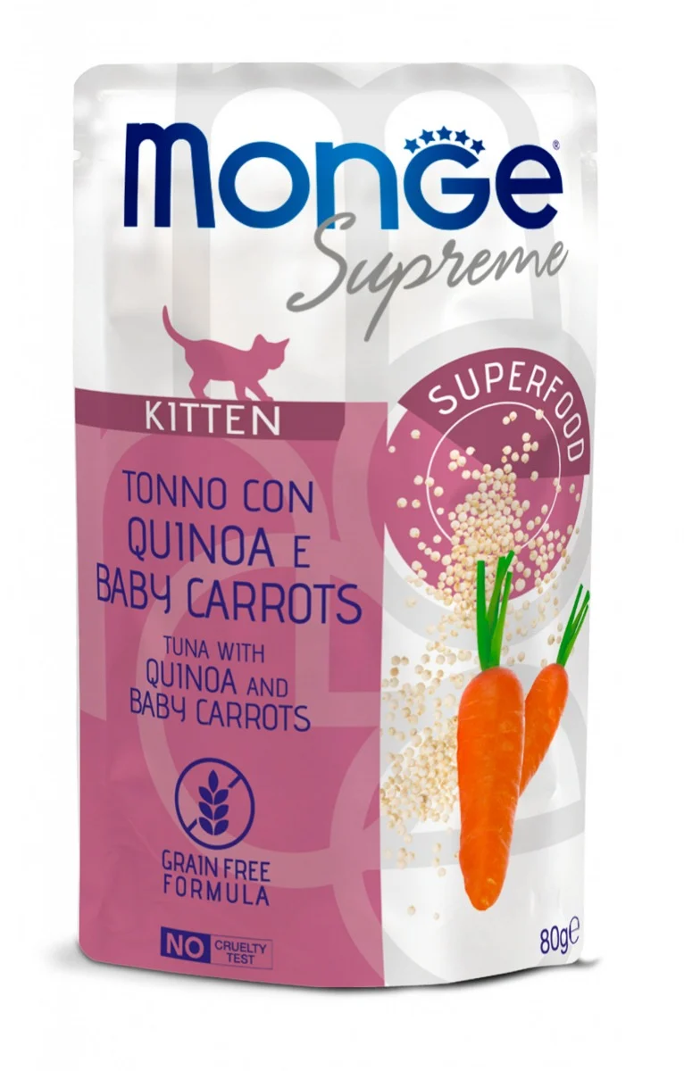 Monge Supreme Kitten Tonno con Quinoa e Carote - Busta 80g