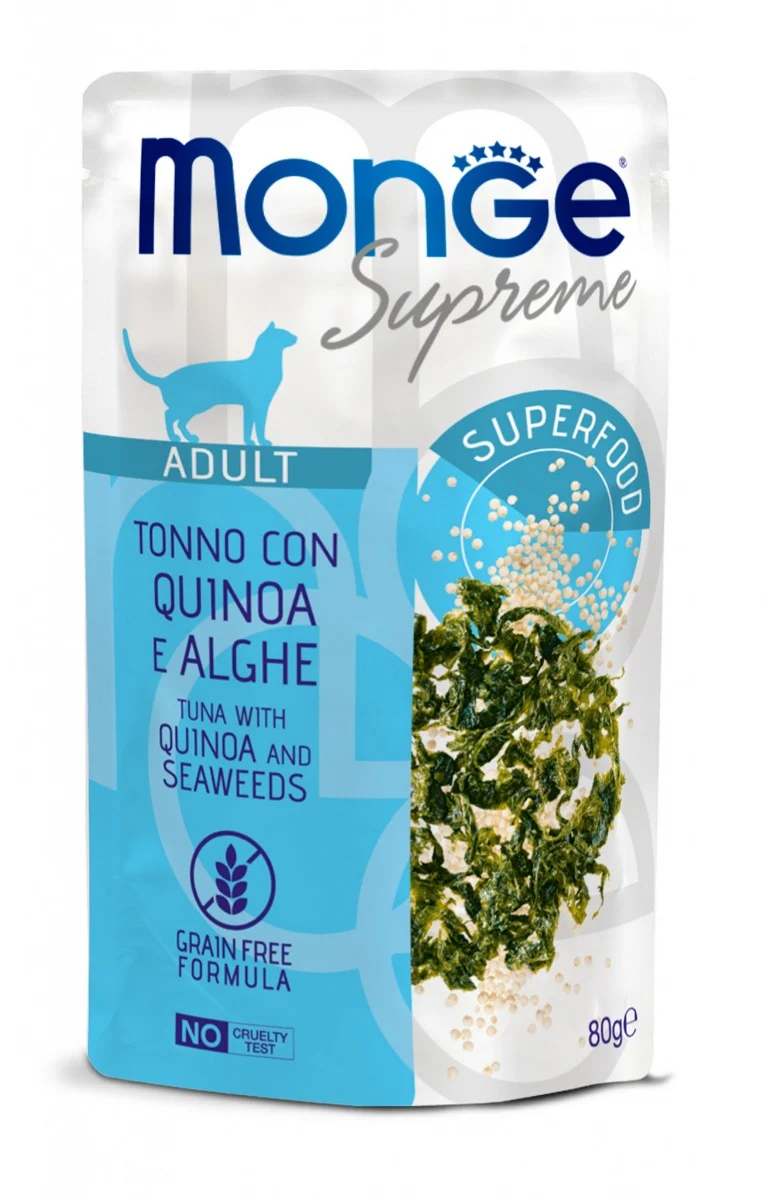 Monge Supreme Adult Tonno con Quinoa e Alghe - Busta 80g
