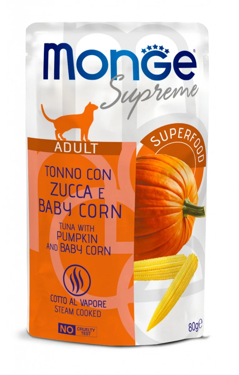 Monge Supreme Adult Tonno con Zucca e Mais - Busta 80g