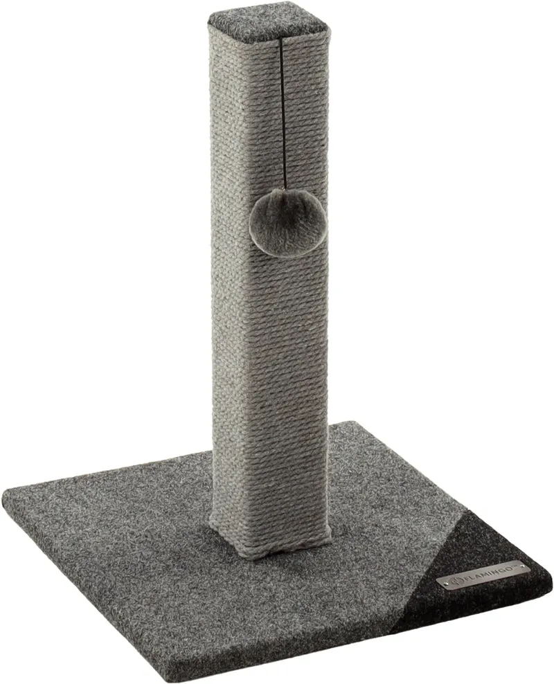 FLAMINGO GATTO TIRAGRAFFI "ORSON" 30x30x41,5 CM GRIGIO