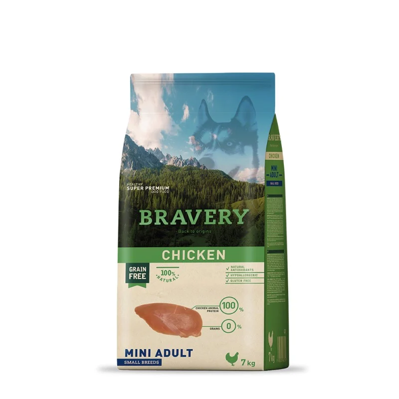 Bravery Adult Mini al Pollo - Crocchette per Cani, 7 kg