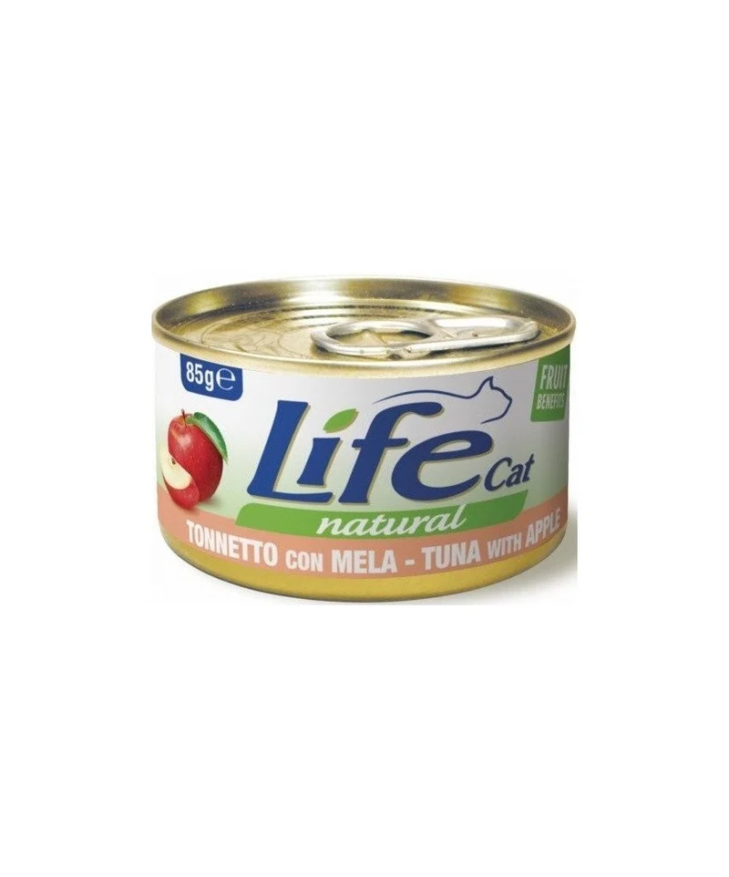 Life Cat Natural Tonnetto e Mela - Cibo Umido Gatto, 85g