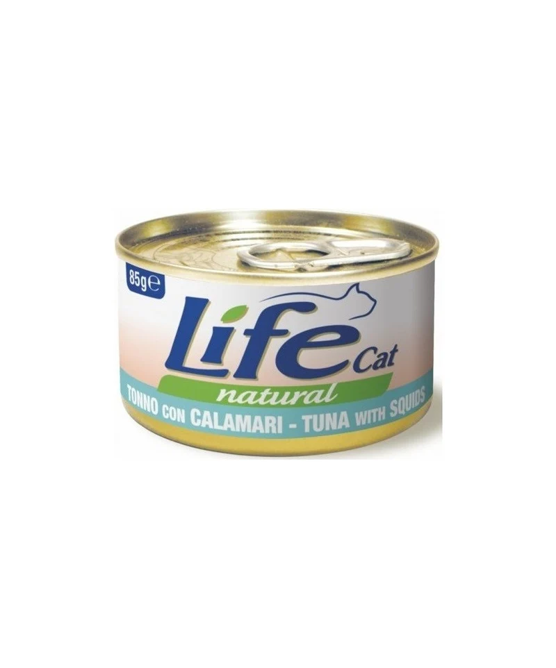 Life Cat Natural Tonno e Calamari - Cibo Umido Gatto, 85g